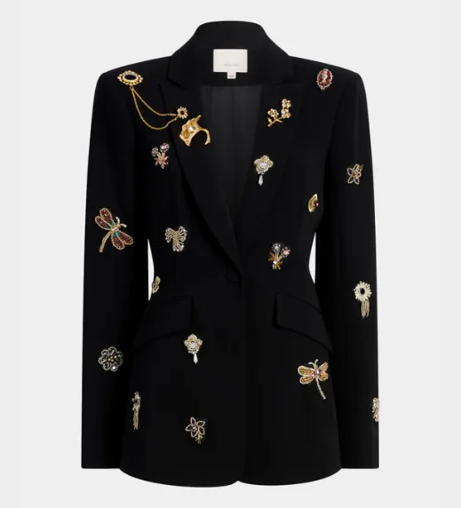 Cheyenne Beaded Blazer with Brooches